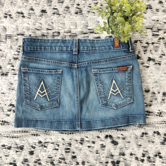 7 For All Mankind Denim Skirt - Picture 2 of 6